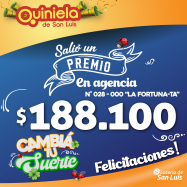 ¡Salió un premio de Quiniela en Candelaria!